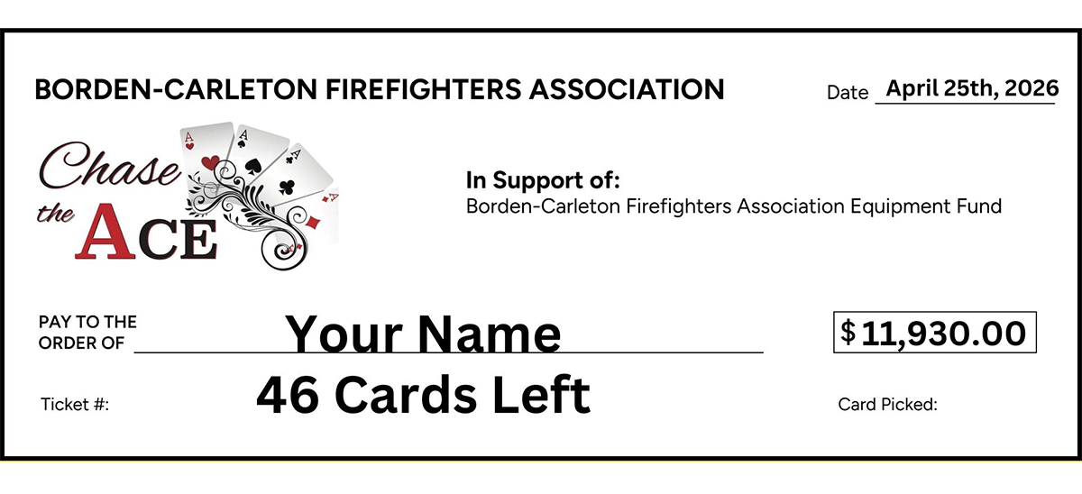 Borden Carleton Fire Department Chase the Ace