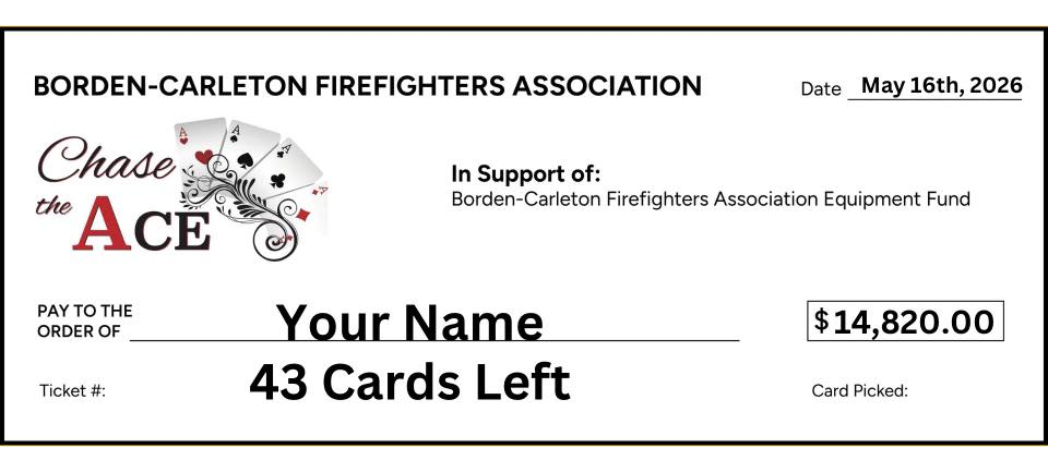 Borden Carleton Fire Department Chase the Ace