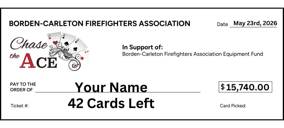 Borden Carleton Fire Department Chase the Ace