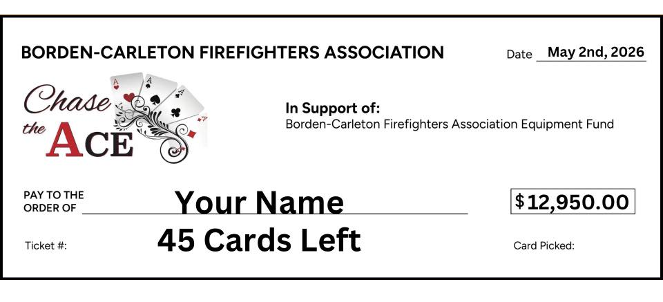 Borden Carleton Fire Department Chase the Ace