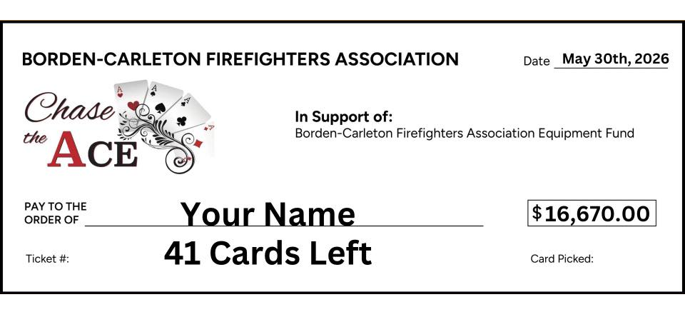 Borden Carleton Fire Department Chase the Ace